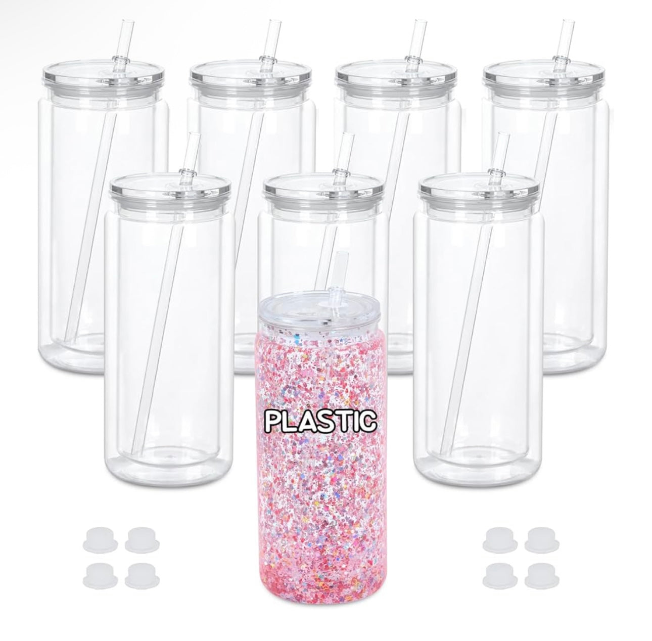 20oz Plastic Snow Globe Cup