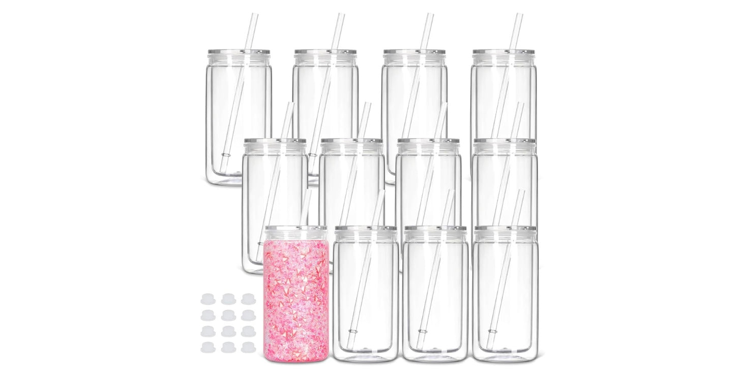 16 oz Plastic Snow Globe Cup