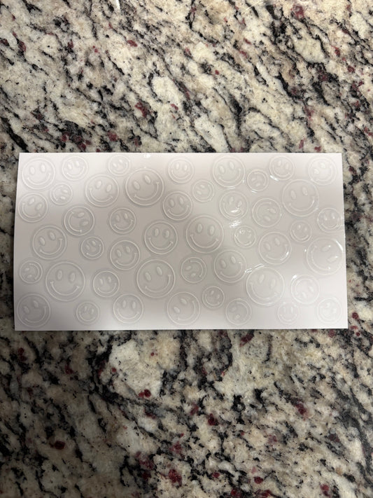 #9 White Smiley Face
