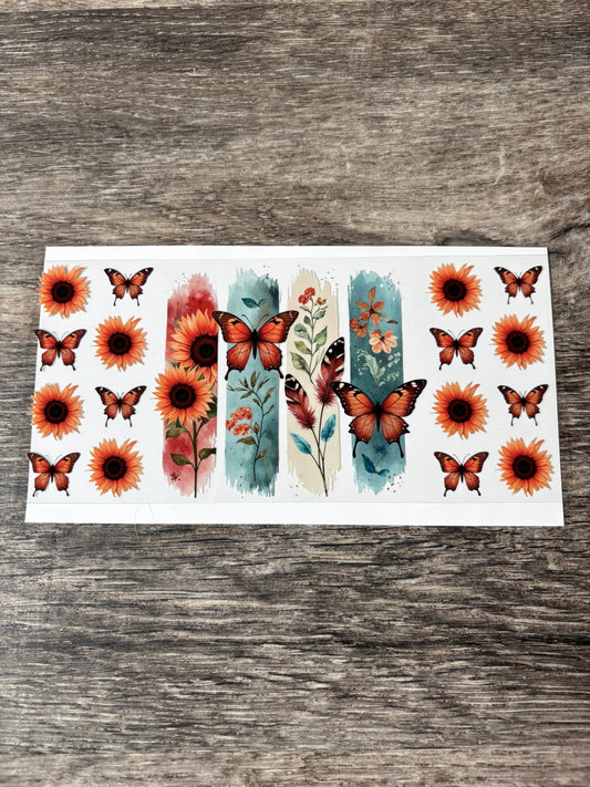 8a: Brush Stroke Butterflies & Sunflowers