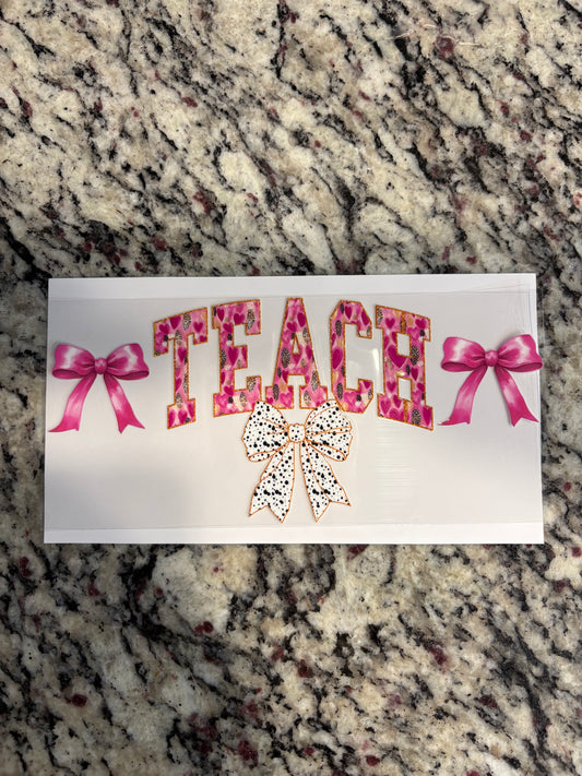 #64 Teach Pink Bow
