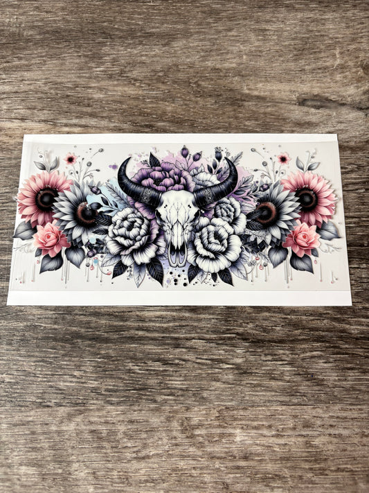 41a: Rustic Skull & Flowers