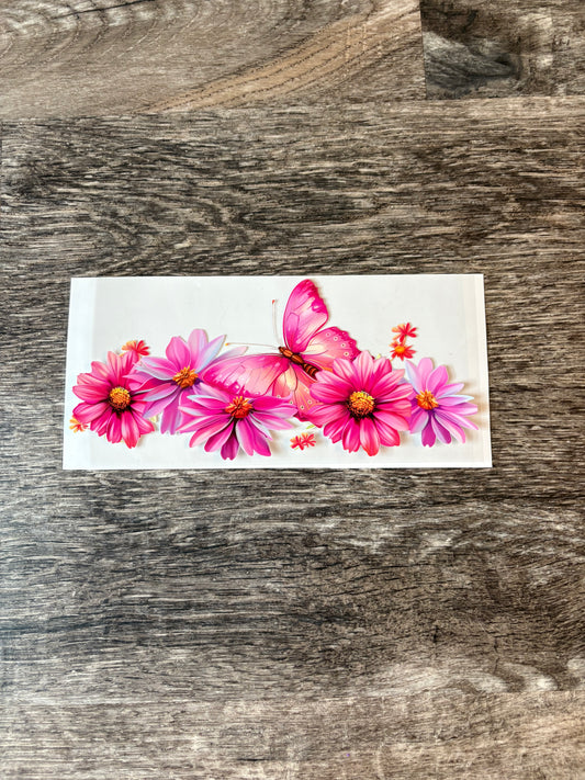 #246 Pink Flower and Butterfly